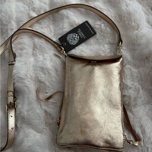 Vince Camuto Gold Crossbody Bag with Iridescent Finish